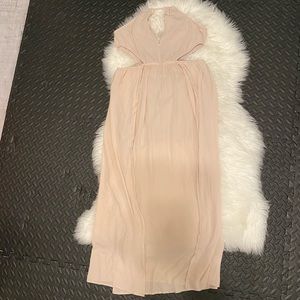 Tobi Taupe Lined Maxi Dress With Cutouts in Bodice Size Medium